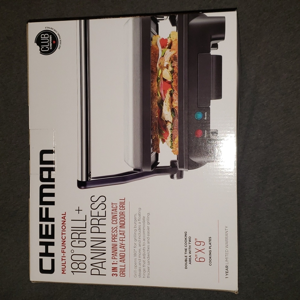 Chefman 180 Grill + Panini Press